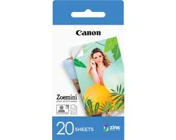 Canon ZINK 20 - Instant fotopapier - Zelfklevend - Voor Zoemini - Origineel - Card formaat - 20 sheets