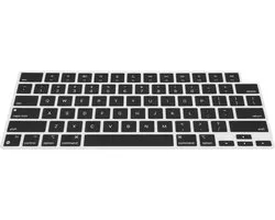 kwmobile Keyboard Cover Compatible with Apple Macbook Air 13 M4 2025 A3240 - Keyboard Cover US English QWERTY - Black