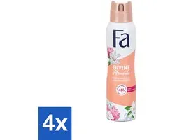 4 x Fa - Divine Moments - Deodorant Spray - Wilde Cameliabloesem - 150 ml - Deodorant - Anti-vlekken Deodorant - Wilde Cameliabloesem - Fa Divine Moments - Verfrissende Geur