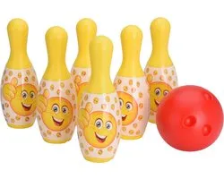 Free And Easy Bowlingset Funny Faces 7-delig Multicolor
