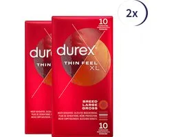 Durex Condooms Thin Feel XL 10st - 2 Stuks - Voordeelverpakking