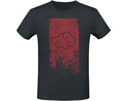 Naruto Shippuden - Akatsuki Heren T-shirt - zwart - S