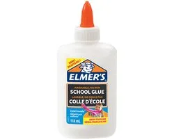 Elmer's Witte PVA-lijm | 118 ml | Uitwasbaar en kindvriendelijk | Geweldig voor het maken van slijm en om mee te knutselen