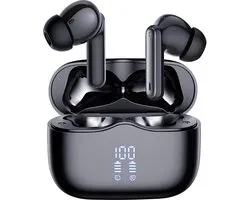 oTronica Draadloze Oordopjes - Active Noise Cancelling (ANC) oortjes - bluetooth - met LED Display - Zwart