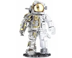Jaki G8901 Gold Edition Astronaut Ruimtevaarder bouwset | Artemis Space Wars Expert modelbouw | Classic Creator STEM ideas speelgoed bouwpakket voor kinderen & volwassenen | Technic nasa star robot | Geschikt voor lego | Bouwdoos met 1078 bouwstenen