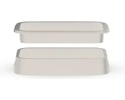 GIZMO Bac à litière pour chat Essentials - Wit - Système 2 couches pour granulés de bois - Pelle avec sacs - Toilettes Design pour chat