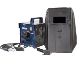 FERM - WEM1042 - Elektrisch lasapparaat - 40-100A - Oververhitting beveiliging - Instelbare lasstroom - inclusief - Laskap - Bikhamer en borstel - Booglasapparaat - Lasapparaat elektrode - Lasapparaat elektrisch