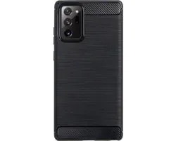 Coque soft en carbone BMAX pour Samsung Galaxy Note 20 / Coque souple / Coque de téléphone / BMAX de protection / Protection de téléphone - Zwart