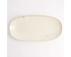 Tokyo Design Studio - Titanium Matte - Assiette Ovale - 28,5 x 14 cm - Porcelaine - Vaisselle Japonaise