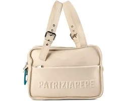 Patrizia Pepe Schoudertas Leder 34 cm - Dames - wooly white