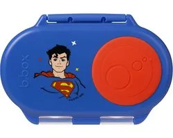 b.box Boîte à goûter Superman | Mini boîte à bento avec 2 compartiments étanches | Idéale pour les tout-petits, les déjeuners d'enfants et les goûters | Peut contenir un fruit entier | Sans BPA