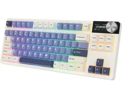 Royal Kludge RKS85 - Clavier de Gaming sans fil - Mécanique - Clavier - RVB - Avec écran