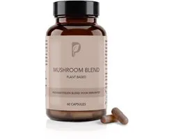 Plant Based Body – Paddenstoelenmix Biologisch – Immuniteit Support – 7-in 1 Paddenstoelen Extract (Reishi, Chaga, Cordyceps, Shiitake, Maitake, Lion’s Mane) – Ondersteunt Immuunsysteem en Energie – 60 Vegan Capsules