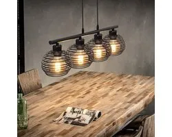 Glitzerlife - Pendellamp - Zwart Metaal - Industrieel Vintage Design - E27 Fitting - Zonder Lichtbron - Voor Eettafel, Eetkamer, Keuken & Woonkamer