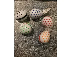 Set van 5 babyrammelaars in eivorm Halilit