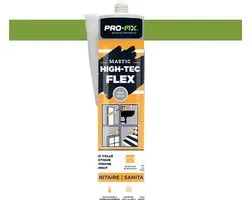 Pro-Fix - Mastic High-Tec Flex Zwart - Pro-Fix | Robuuste Lijmkit voor Sanitair & Tegelwerk | Waterdicht, Flexibel en Langdurig | Perfect voor Professionele Installaties | high-tack