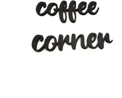 Citation murale Coffee Corner – En 2 parties – Décoration cuisine & coin café - En deux parties, vous décidez donc vous-même de la disposition