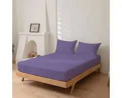 Hoeslaken Cameleon Lilas 200x220cm