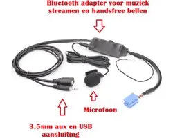 Passend Voor Seat Alhambra Arosa Cordoba Ibiza Leon Toledo Bluetooth Carkit en Music Muziek USB en AUX Audio Streaming AD2P kabel adapter