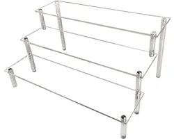 Acrylic riser display shelf stand for pops figures, tabletop clear acrylic organizer for nail polish herbal cosmetics - ShopVlot