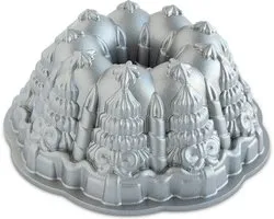 Tulband Bakvorm "Very Merry Bundt" - Nordic Ware | Sparkling Silver Holiday