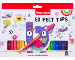 Bruynzeel Viltstiften set | 50 kleuren