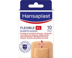 Pansements élastiques Flexible Hansaplast XL - Pansements - Soin des plaies - Grands Pansements - Pansement îlot 5 x 7,2 cm - 10 Pièces