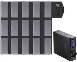 Powerstation - met 100W Opvouwbaar Zonnepaneel - Draagbare - Solar Generator - Stroomgenerator - 200W - Voor Camping, Reizen en Off-grid Energie