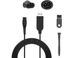 Oplaadkabel 4.3V voor Philips One Blade en Norelco Scheerapparaten, USB Power Kabel voor QP2520 QP2570 MG3730 en BT3208
