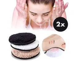 Microvel reinigingspad - Magic Microfiber Cleansing puffs |make-up|eraser pads|wasbare wattenschijfjes|make up remover pads|reinigingsdoekjes|Oog make-up reiniging