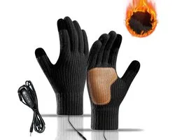 OIMG Verwarmde handschoenen - met 3 temperatuurinstellingen - USB-verwarmde handschoenen - Windbestendige - Winter - Unisex - Koud Weer Wanten - Touchscreen handschoenen - Elektrische verwarming - voor Outdoor Mannen Motorrijden Jagen en Bouwwerven