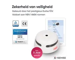 Ensemble de détecteurs de fumée intelligents X- Sense Link+ Pro - 6 Détecteurs de fumée XS01-M et station de base SBS50 - Fonctionne via application - Passerelle WiFi - Liaison RF sans fil - Alarme incendie - Maison Smart