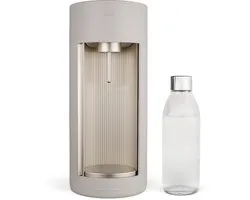 Mysoda Glassy Clay- design bruiswatertoestel gemaakt van ecologisch biocomposiet & aluminium - incl 1 glazen fles