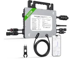 Micro-omvormer 800W-LS-800Mi - Omvormer Zonnepaneel - IP67 - APP - Zonnepanelen met Stekker - Zonnepanelen accessoires