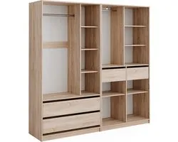 Vicco Armoire Elmo, Sonoma, 100 x 200 cm Set avec 2 parties