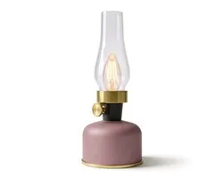 Calex Lavinio Lampe de Table Rechargeable - Sans Fil - Lampe à Huile LED - Lampe de Camping - Intérieur et Extérieur - Lumière Blanc Chaud - Dimmable - Rose