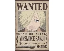 Affiche One Piece Wanted Sanji Wano 38x52cm