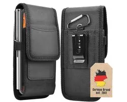Cadorabo Étui mobile avec clip ceinture pour Blackview BV7200 en NOIR - Étui de protection pratique avec mousqueton et porte-stylo