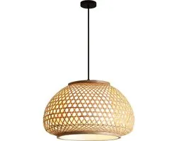 Useled - Hanglamp Rivella - Bamboe - Rotan - E27 fitting - 6 watt - 3000K - Lamp - Kamer decoratie - Verlichting