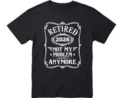 T-shirt « Retraité 2025 » - Taille L - T-shirts humoristiques - Cadeau de retraite - Ce n'est plus mon problème - T-shirt homme - T-shirt femme - Unisexe