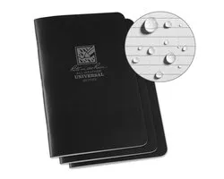 Rite In The Rain Stapled Notebooks - Black Cover - Set van 3 - All Weather - Watervast Papier - No 771FX