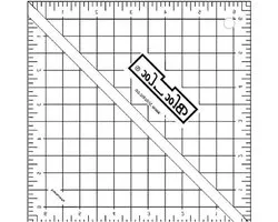 Règle Bloc Loc - Triangle semi-carré - Confection de motifs de quilt - Lignes de grille - 6-1/2 pouces - Noir