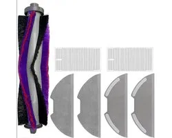 Vervangende onderdelenset voor Geschikt voor Eureka E10s/E20 Plus robotstofzuiger, 1 hoofdrolborstel, 2 filters, 4 dweilpads - 7-pack