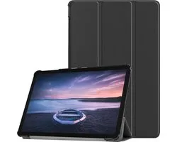 Tablethoes geschikt voor Samsung Galaxy Tab S4 10.5 Hoesje - Tri-Fold Book Case met Wake/Sleep - Zwart