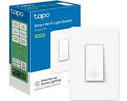 TP-Link Tapo Smart Light Switch, Single Pole, Neutral Wire Required, 2.4GHz WiFi Light Switch, Compatible with Alexa and Google Home, UL Certified, No Hub Required, White (Tapo S500)