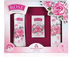 Rose Original Gift set | Cadeauset - micellair water + handcrème + parfum roll-on | Rozen cosmetica met 100% natuurlijke Bulgaarse rozenolie en rozenwater