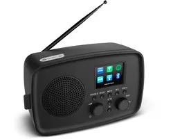 MEDION Internetradio met DAB+ IRE-1 (DAB+, wifi, FM, Bluetooth, spatwaterdicht, telescoopantenne, Spotify Connect, wekker, dimmer) zwart