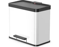 Poubelle Hailo Oko Duo Plus - 17 + 9 l - Blanc