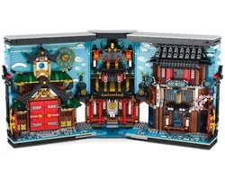 Reobrix 66029 Dragon Rising Ninja Book Nook mega bouwpakket | Classic Japans samurai | Miniatuur huisjes pakket modelbouw voor volwassenen | 3D Puzzel | Woonkamer decoratie boekensteun | Verlichting niet geschikt voor Lego | Bouwdoos met 3086 bloks