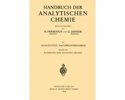 Handbuch der Experimentellen Pharmakologie- Elemente der Sechsten Gruppe